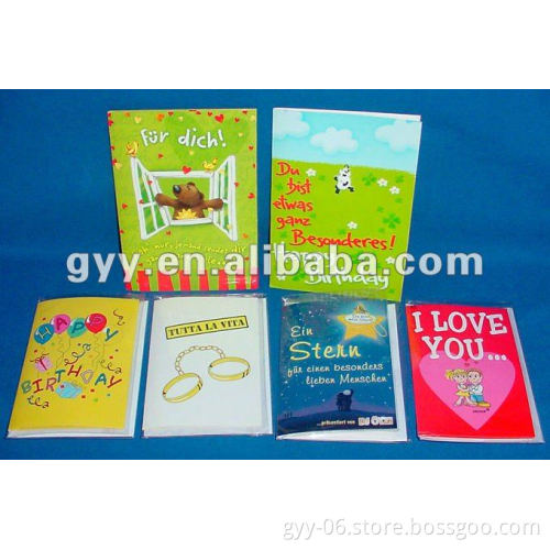 Customer's design printed whshes card
